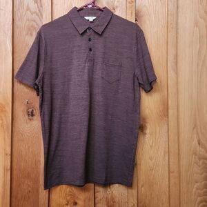 Julian & Mark Short Sleeve Preppy Polo Shirt, Medium, Brown & Black